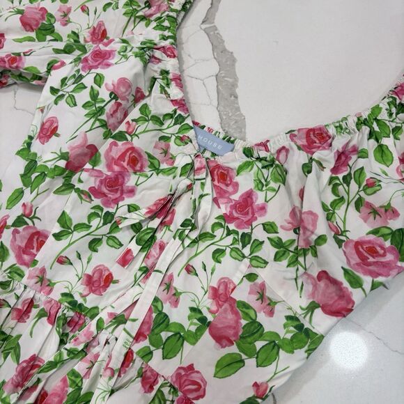 Hill House Dress Womens Size Medium The Ophelia Nap Midi Pink Rose Spring - Picture 3 of 10